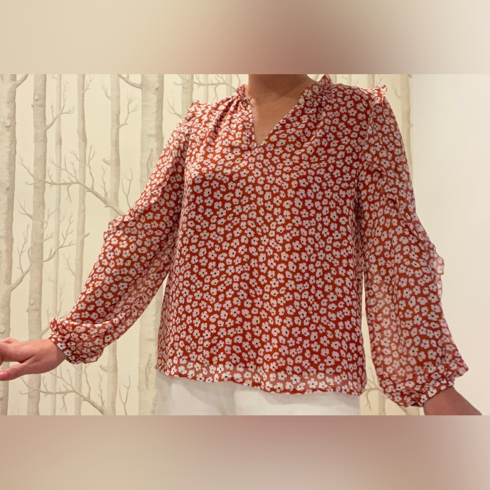 LOFT floral blouse